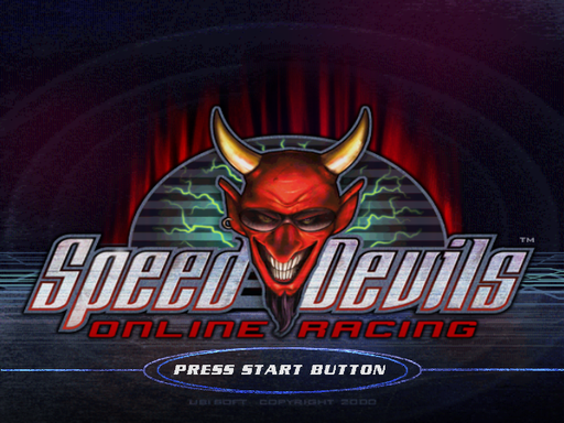 Speed Devils: Online Racing title screen for Sega Dreamcast